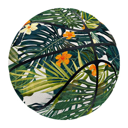 Summer Hawaiian Leaves Pattern Print Basketball