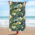 Summer Hawaiian Leaves Pattern Print Beach Towel