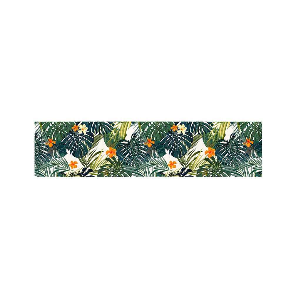Summer Hawaiian Leaves Pattern Print Bed Runner