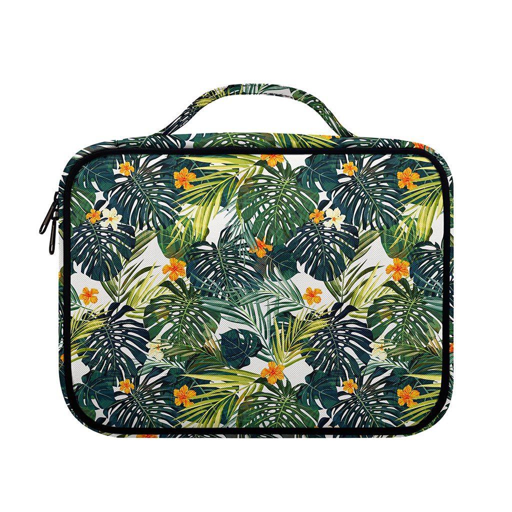 Summer Hawaiian Leaves Pattern Print Briefcase Bible Bag