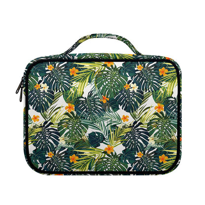 Summer Hawaiian Leaves Pattern Print Briefcase Bible Bag