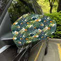 Summer Hawaiian Leaves Pattern Print Car Side Mirror Covers