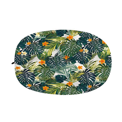 Summer Hawaiian Leaves Pattern Print Car Side Mirror Covers
