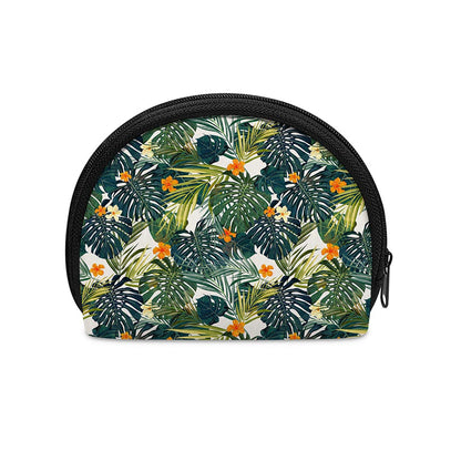 Summer Hawaiian Leaves Pattern Print Coin Purse