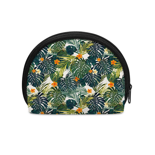 Summer Hawaiian Leaves Pattern Print Coin Purse
