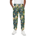 Summer Hawaiian Leaves Pattern Print Cotton Sweatpants
