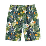 Summer Hawaiian Leaves Pattern Print Cotton Shorts