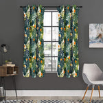 Summer Hawaiian Leaves Pattern Print Curtain