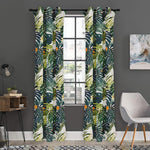 Summer Hawaiian Leaves Pattern Print Curtain