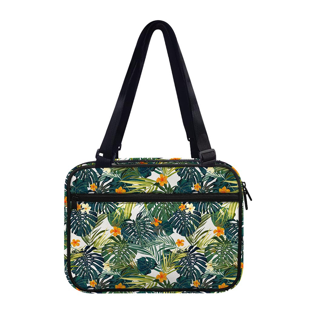 Summer Hawaiian Leaves Pattern Print Double Strap Bible Bag