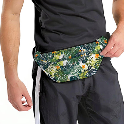 Summer Hawaiian Leaves Pattern Print Fanny Pack