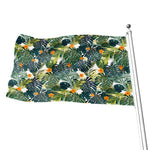 Summer Hawaiian Leaves Pattern Print Flag