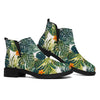 Summer Hawaiian Leaves Pattern Print Flat Ankle Boots