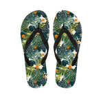 Summer Hawaiian Leaves Pattern Print Flip Flops