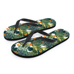 Summer Hawaiian Leaves Pattern Print Flip Flops