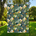 Summer Hawaiian Leaves Pattern Print Garden Flag