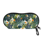Summer Hawaiian Leaves Pattern Print Glasses Case