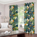 Summer Hawaiian Leaves Pattern Print Grommet Curtains