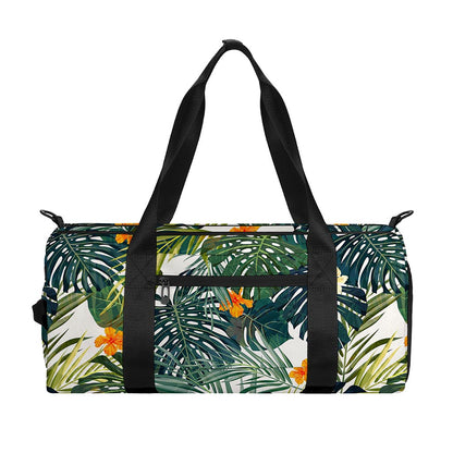 Summer Hawaiian Leaves Pattern Print Gym Bag