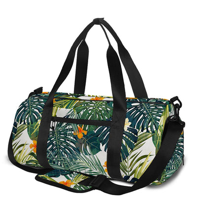 Summer Hawaiian Leaves Pattern Print Gym Bag