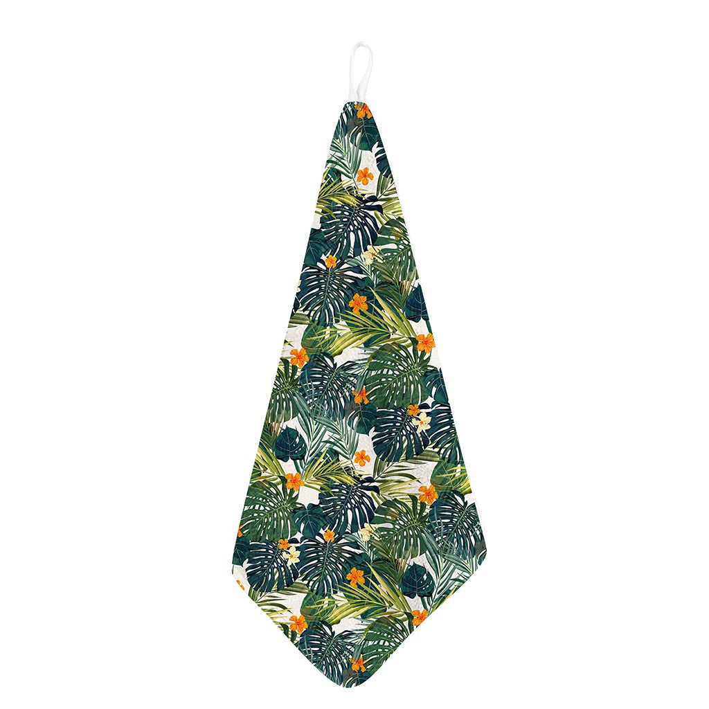 Summer Hawaiian Leaves Pattern Print Hand Towel