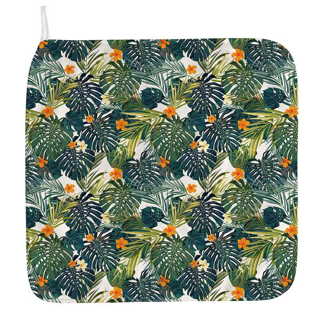 Summer Hawaiian Leaves Pattern Print Hand Towel