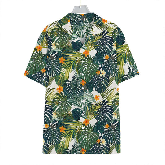 Summer Hawaiian Leaves Pattern Print Hawaiian Shirt