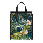 Summer Hawaiian Leaves Pattern Print Insulated Lunch Tote