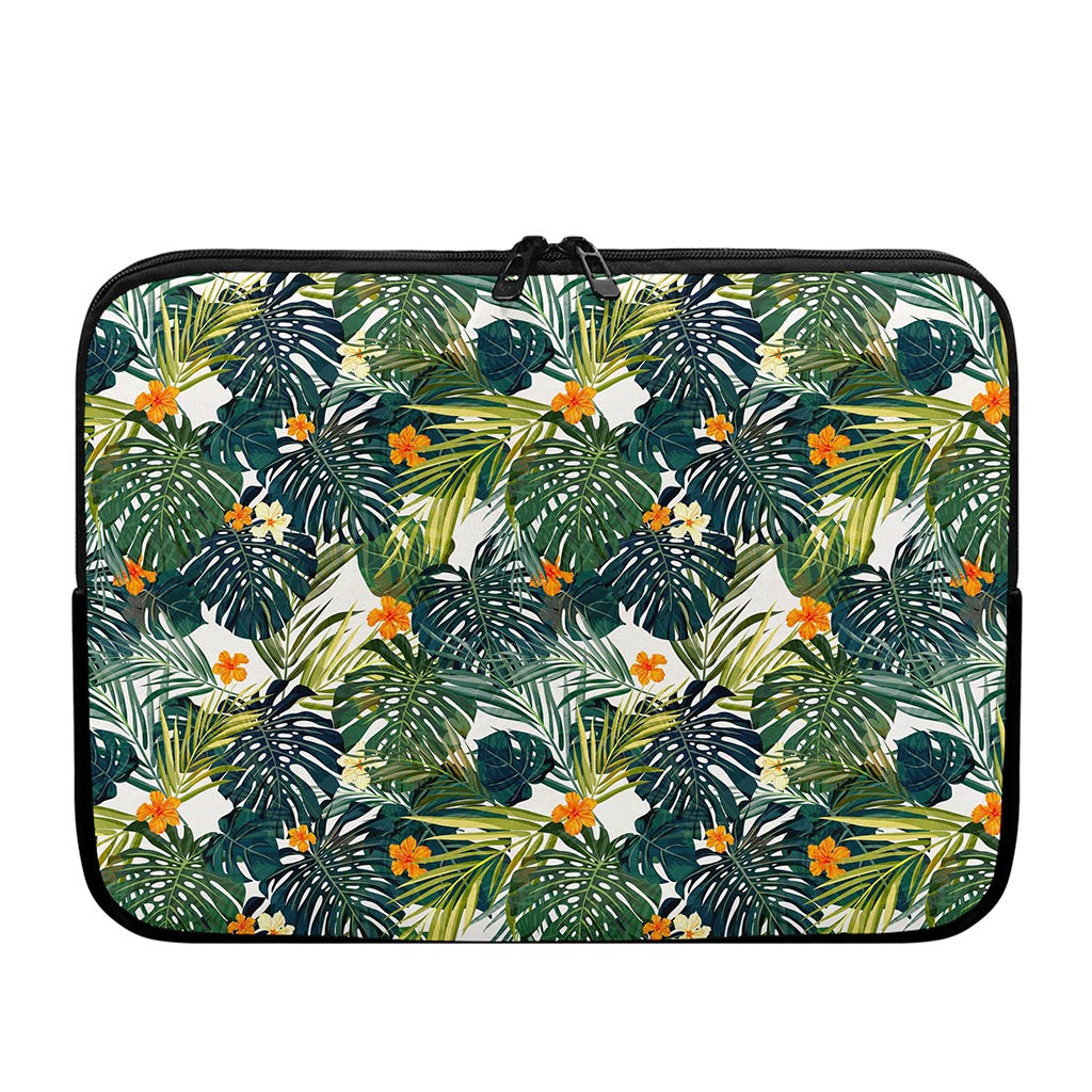 Summer Hawaiian Leaves Pattern Print Laptop Sleeve