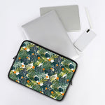 Summer Hawaiian Leaves Pattern Print Laptop Sleeve