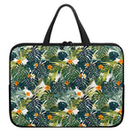 Summer Hawaiian Leaves Pattern Print Laptop Sleeve With Handle