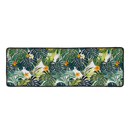 Summer Hawaiian Leaves Pattern Print Long Kitchen Mat