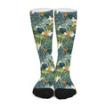 Summer Hawaiian Leaves Pattern Print Long Socks