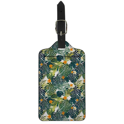 Summer Hawaiian Leaves Pattern Print Luggage Tag