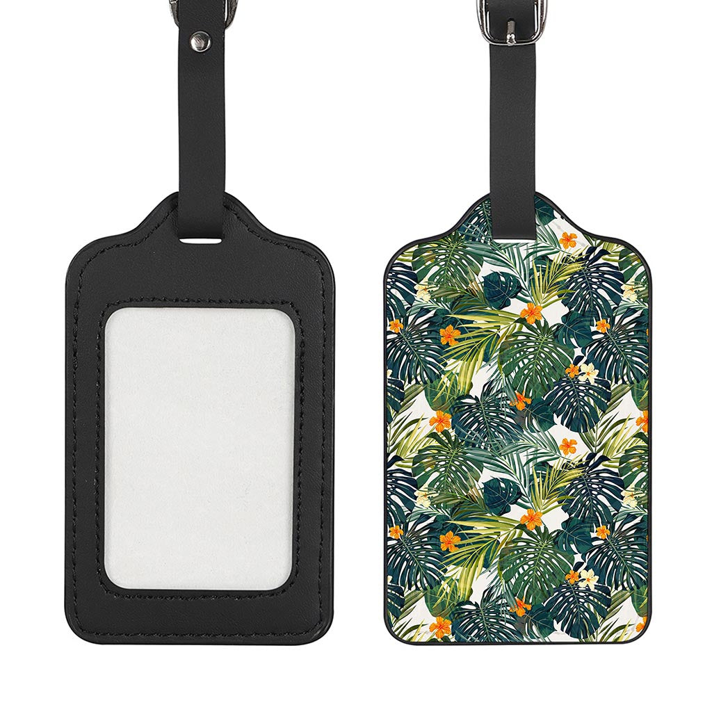 Summer Hawaiian Leaves Pattern Print Luggage Tag