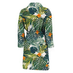 Summer Hawaiian Leaves Pattern Print Men's Bathrobe