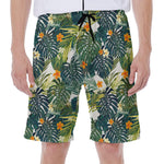 Summer Hawaiian Leaves Pattern Print Men's Beach Shorts