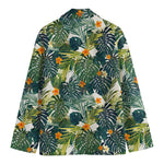 Summer Hawaiian Leaves Pattern Print Men's Cotton Blazer