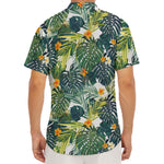 Summer Hawaiian Leaves Pattern Print Men's Deep V-Neck Shirt