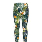 Summer Hawaiian Leaves Pattern Print Men's leggings