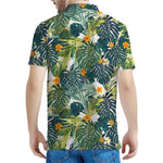 Summer Hawaiian Leaves Pattern Print Men's Polo Shirt
