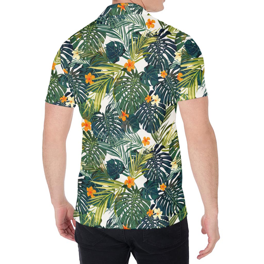 Summer Hawaiian Leaves Pattern Print Men's Shirt