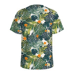 Summer Hawaiian Leaves Pattern Print Men's Sports T-Shirt