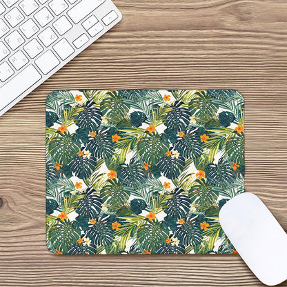 Summer Hawaiian Leaves Pattern Print Mouse Pad