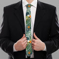 Summer Hawaiian Leaves Pattern Print Necktie