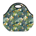 Summer Hawaiian Leaves Pattern Print Neoprene Lunch Bag
