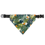 Summer Hawaiian Leaves Pattern Print Over The Collar Dog Bandana