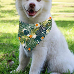 Summer Hawaiian Leaves Pattern Print Over The Collar Dog Bandana