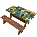 Summer Hawaiian Leaves Pattern Print Picnic Table Cover