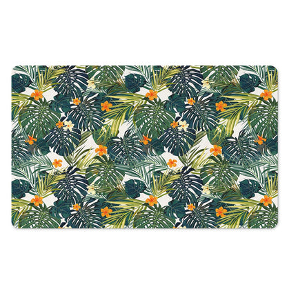 Summer Hawaiian Leaves Pattern Print Polyester Doormat